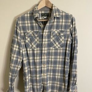 Eddie Bauer blue flannel - excellent condition - small